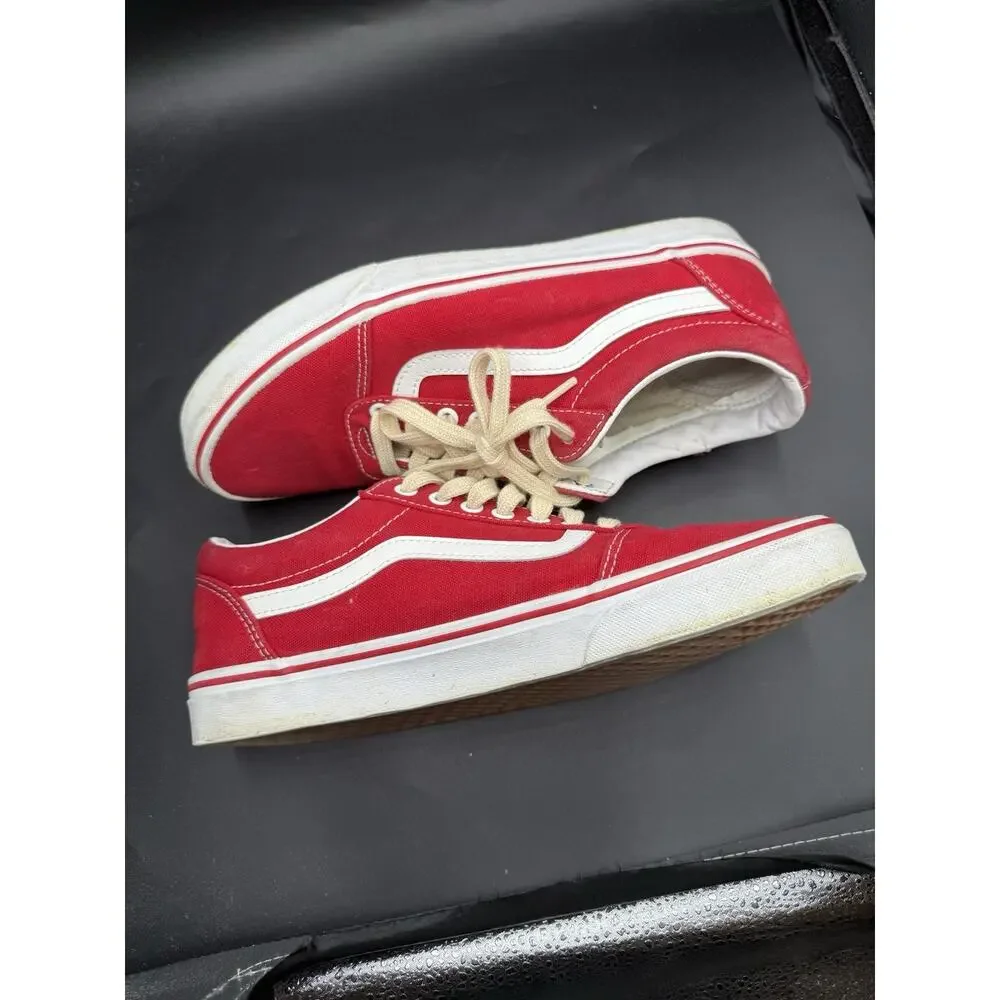 Vans Old Skool Red/White Canvas Skate Shoes Men’s Size 10 Used